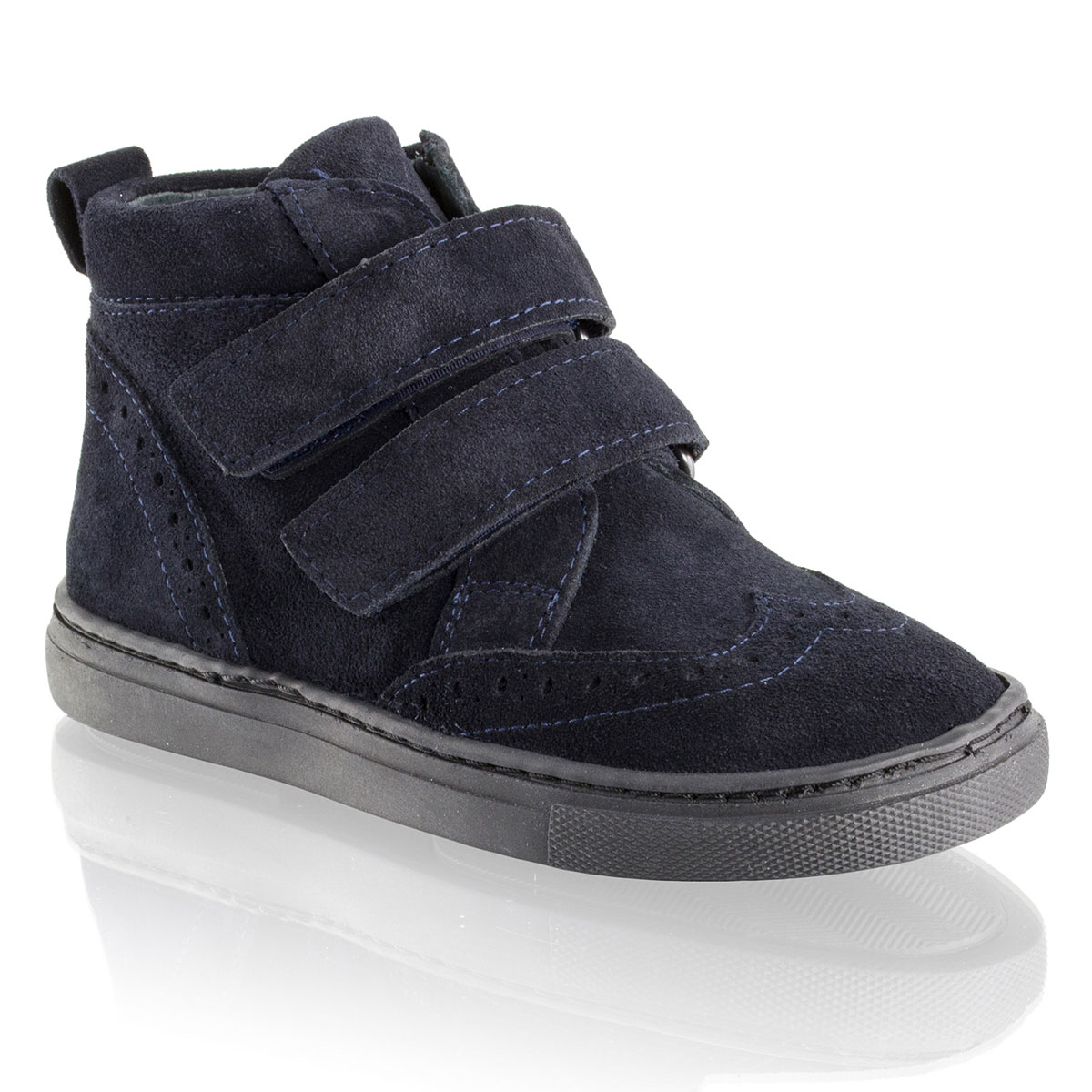 Russell & Bromley ALBERTO Double Velcro Brogue Boot