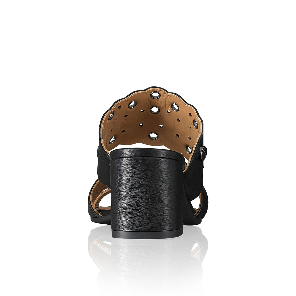 Russell & Bromley HALO MID Mid Heel Studded Mule
