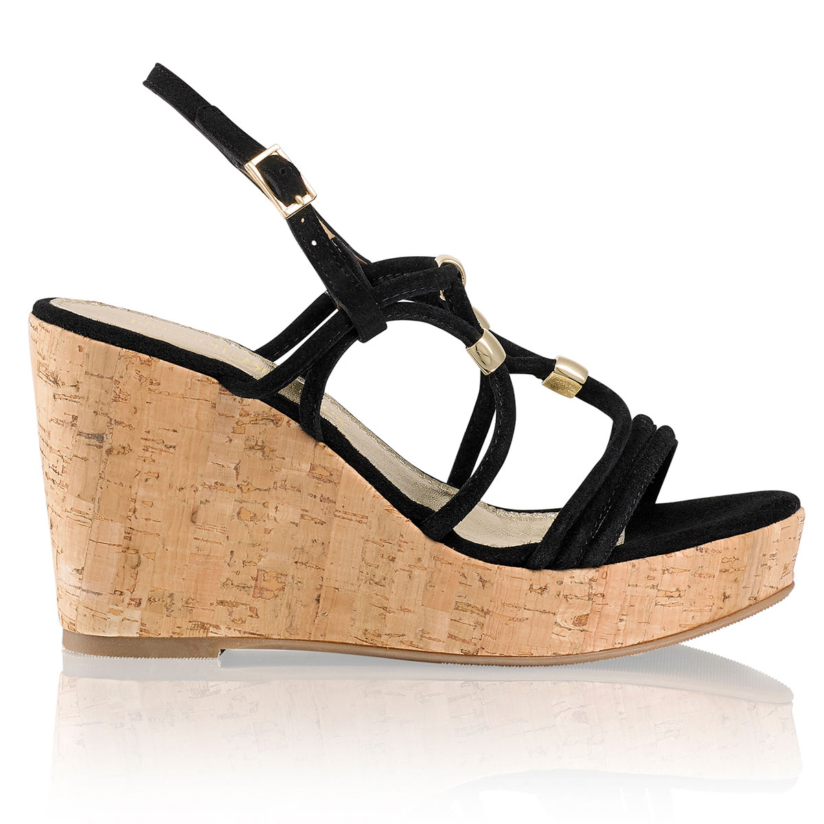 Russell & Bromley TWIST Twist Strap Cork Wedge