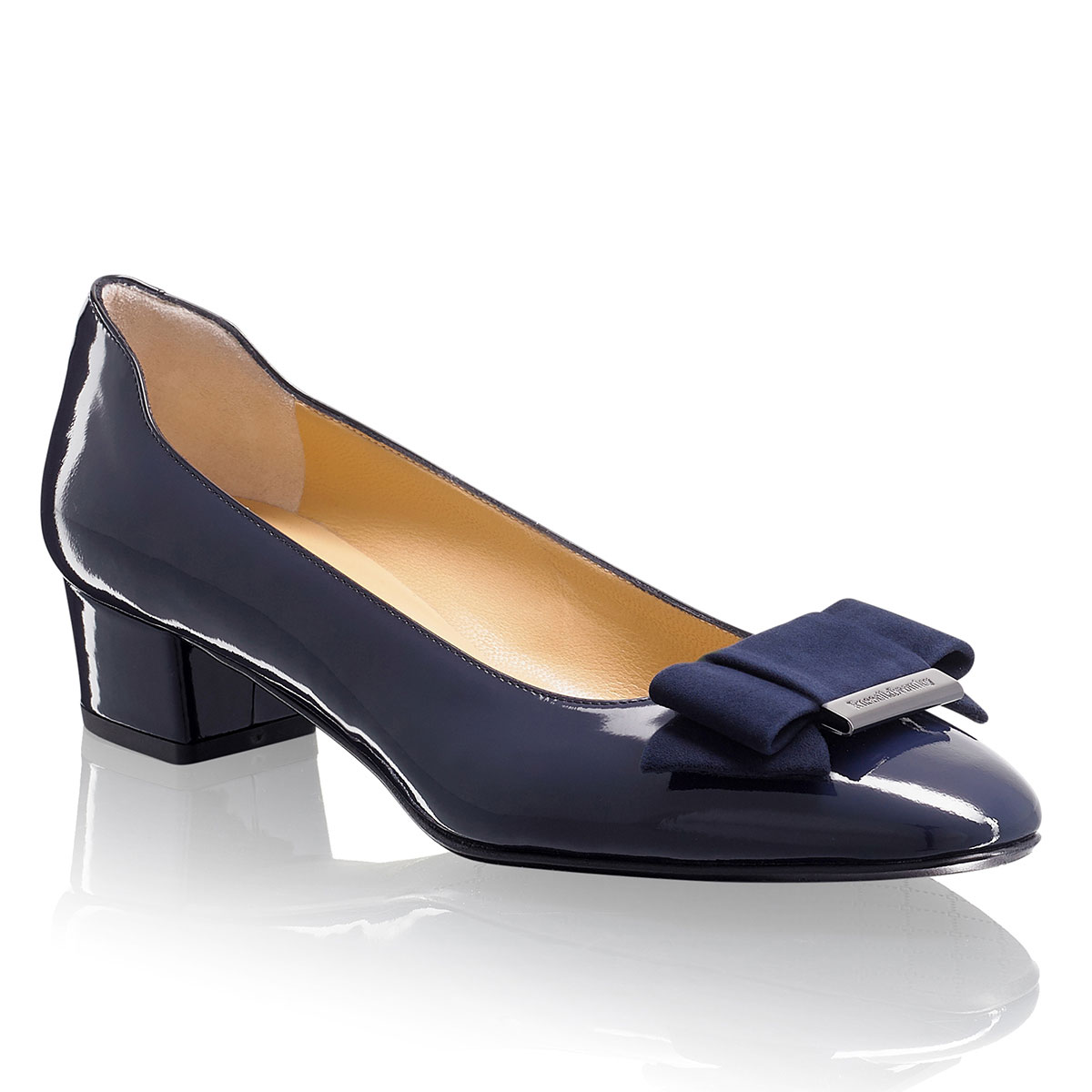 Russell & Bromley BOWLINE Mid Heel Bow Court