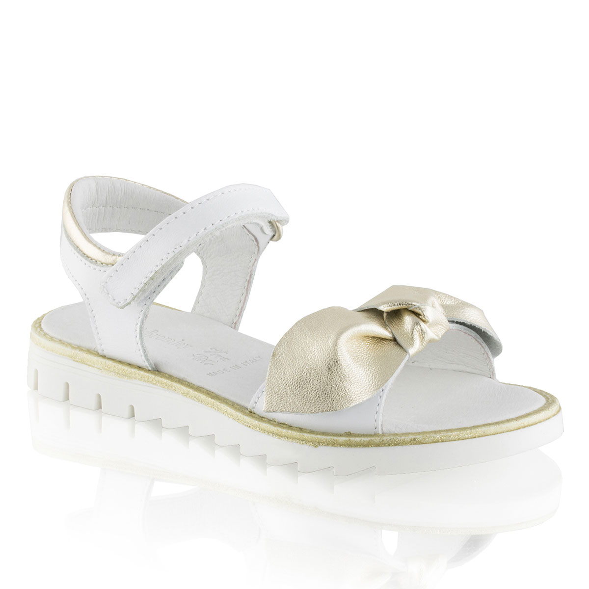 Russell & Bromley BOW SAND Velcro Bow Trim Sandal