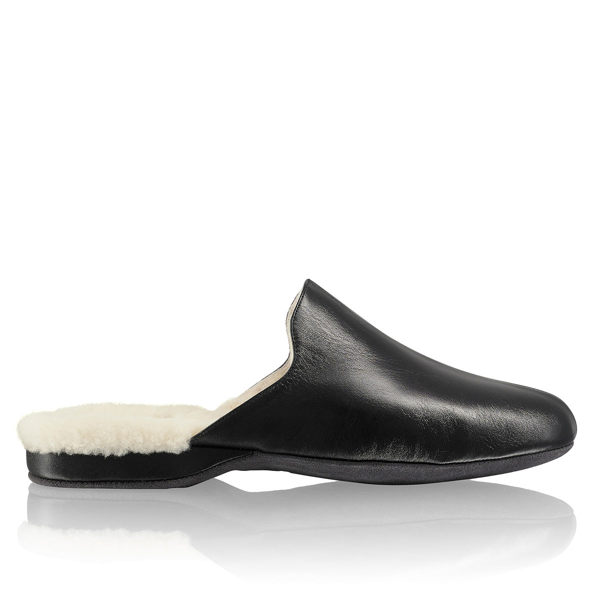 Russell & Bromley DOMINICFUR Fur Trim Mule Slipper