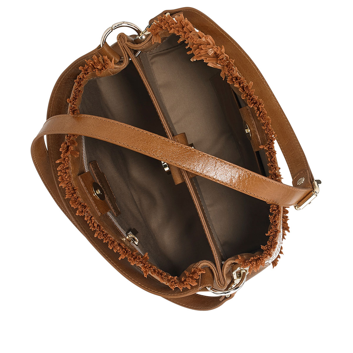 Russell & Bromley SHIP SHAPE Raffia Bucket Bag