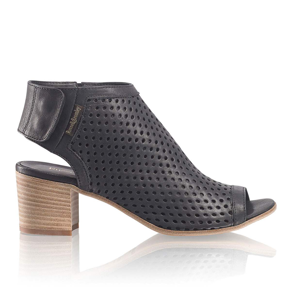 Russell & Bromley PERF MIDI Peep Toe Bootie