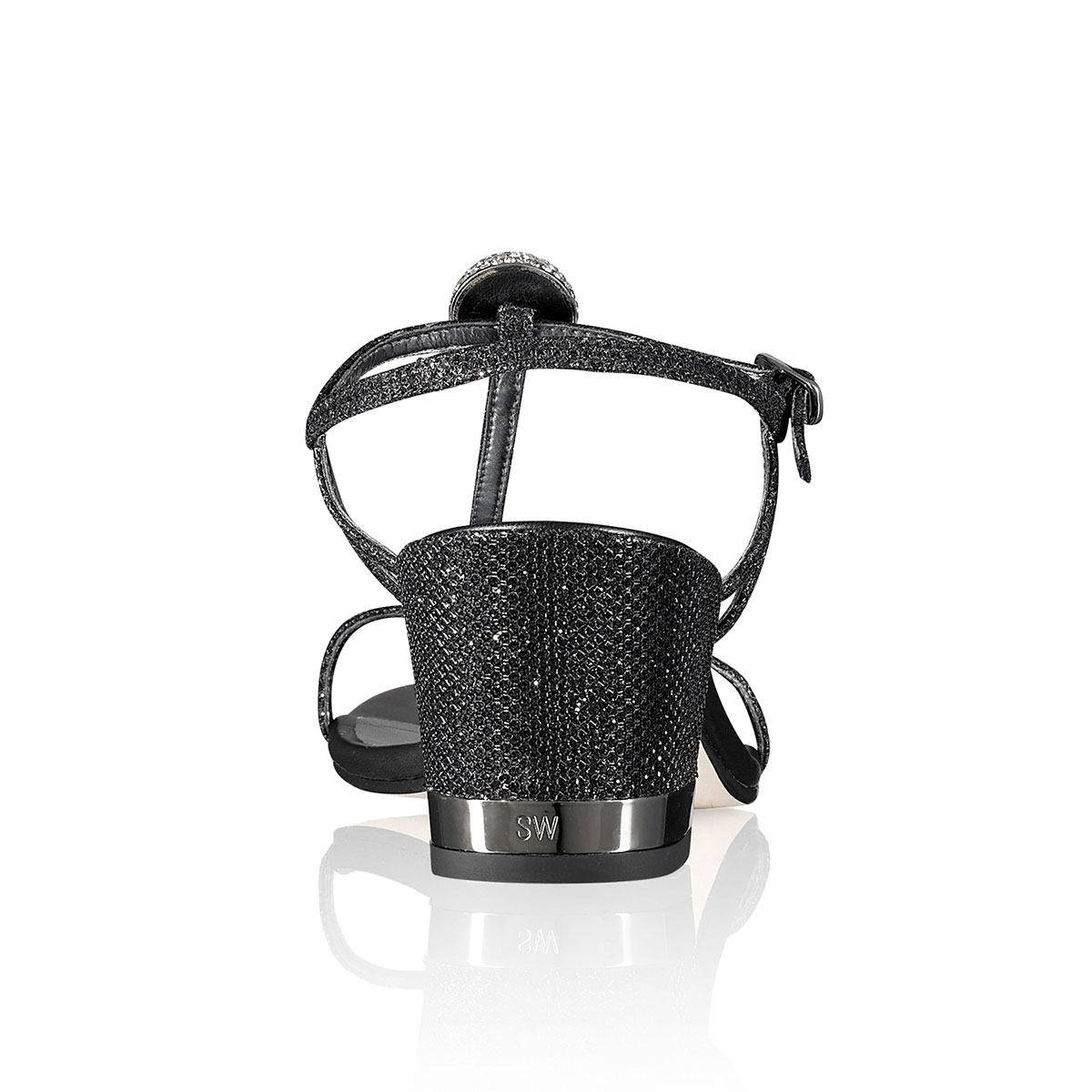 Russell & Bromley BALLGAME Mid Heel Jewelled Sandal