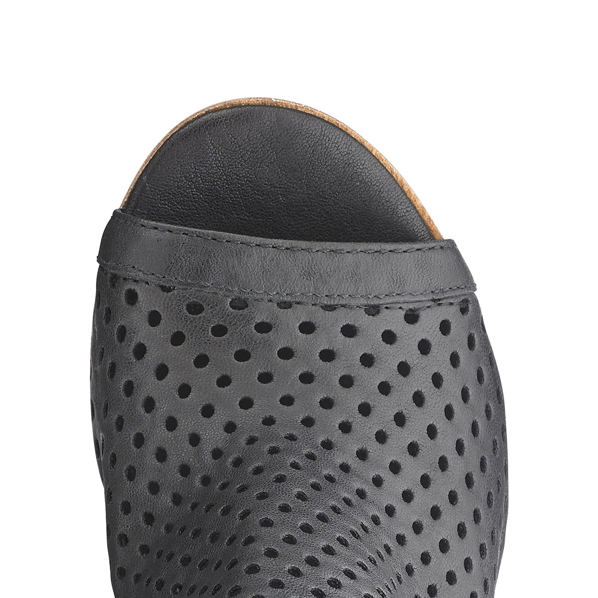 Russell & Bromley PERF MIDI Peep Toe Bootie