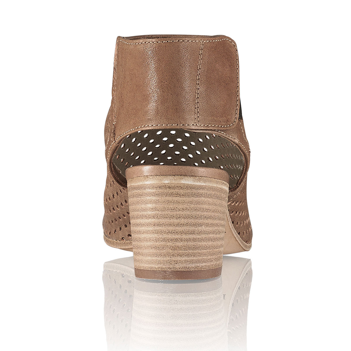 Russell & Bromley PERF MIDI Peep Toe Bootie