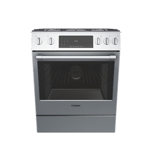 Bosch 800 Series 30-in 5 burners 4.8-cu ft Convection Oven Slide-In Natural Gas Range ( Stainless Steel )