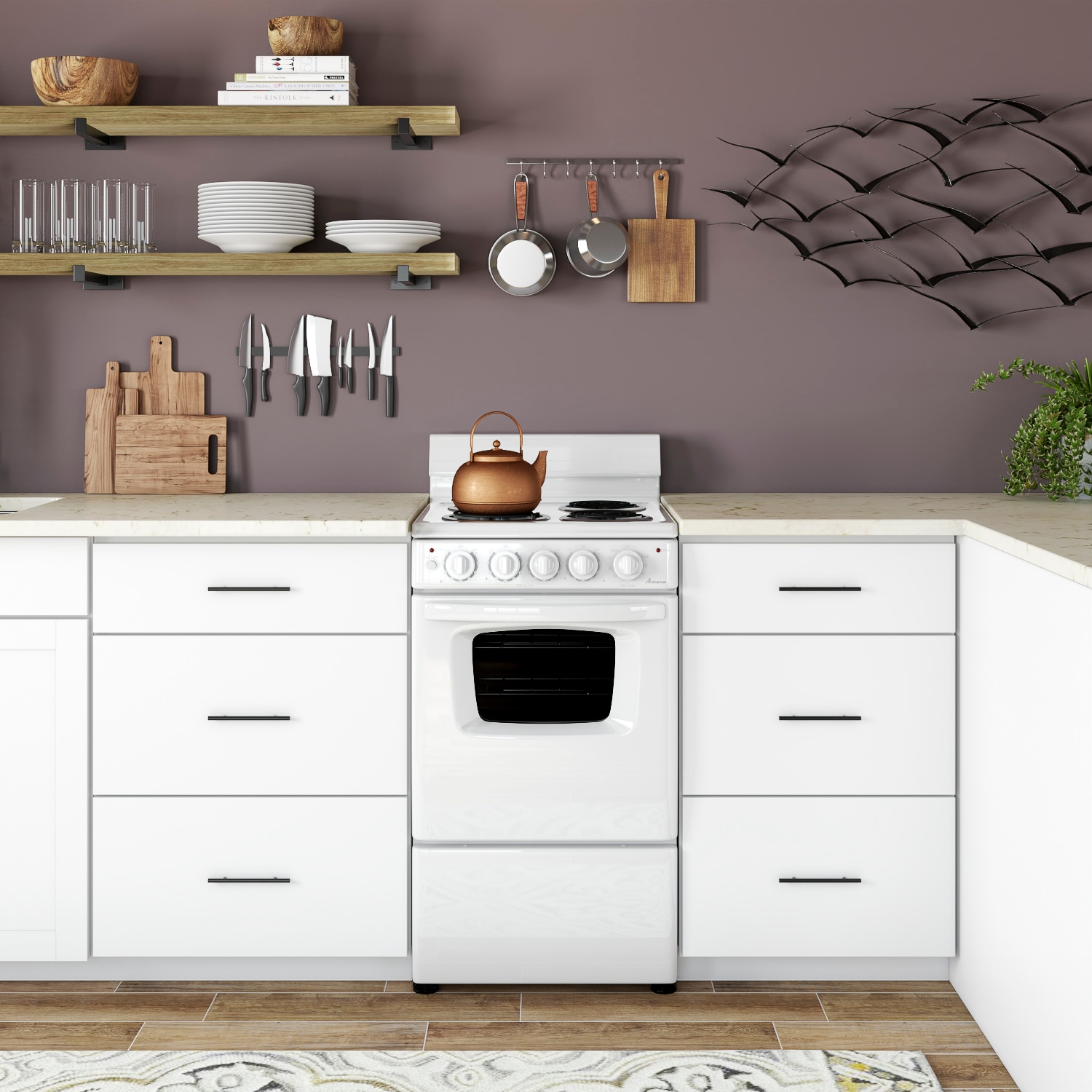 Amana 20-in 4 burners 2.6-cu ft Freestanding Electric Range ( White )