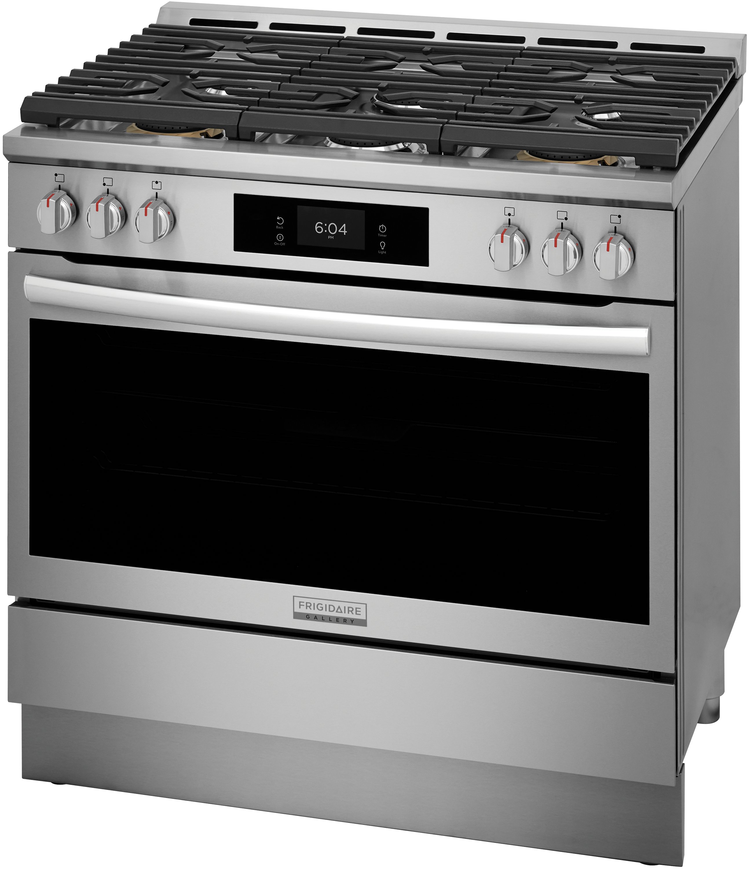 Frigidaire Gallery 36-in 6 burners 4.6-cu ft Air Fry Convection Oven Slide-In Natural Gas Range ( Fingerprint Resistant Stainless Steel )