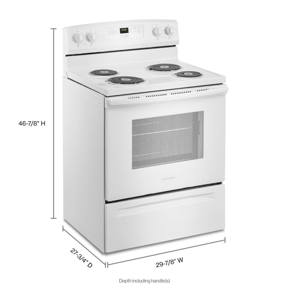 Amana 30-in 4 burners 4.8-cu ft Freestanding Electric Range ( White )
