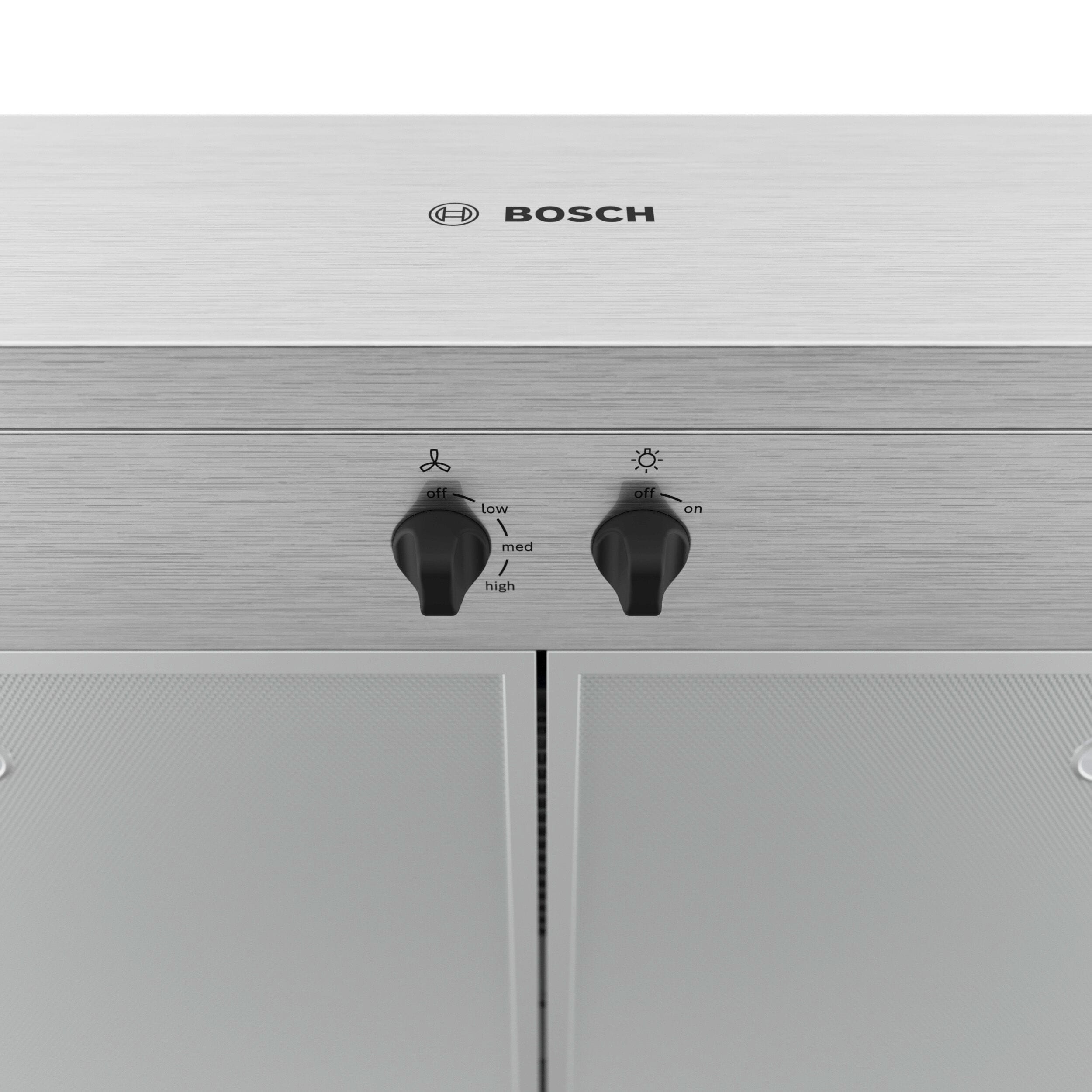 Bosch 300 Series 30in Undercabinet Range Hood with Lights in Stainless Steel