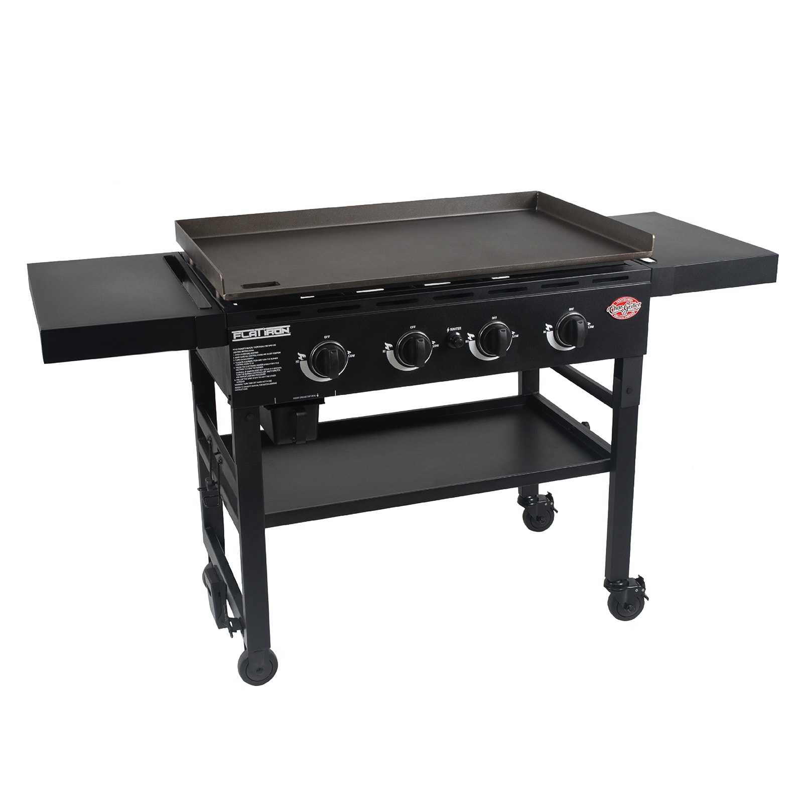 Char-Griller Flat Iron 4 -Burner Liquid propane Flat Top Grill