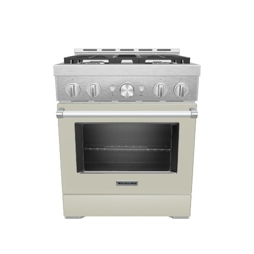 KitchenAid 30-in 4 burners 4.1-cu ft Convection Oven Freestanding Natural Gas Range ( Avocado Cream )