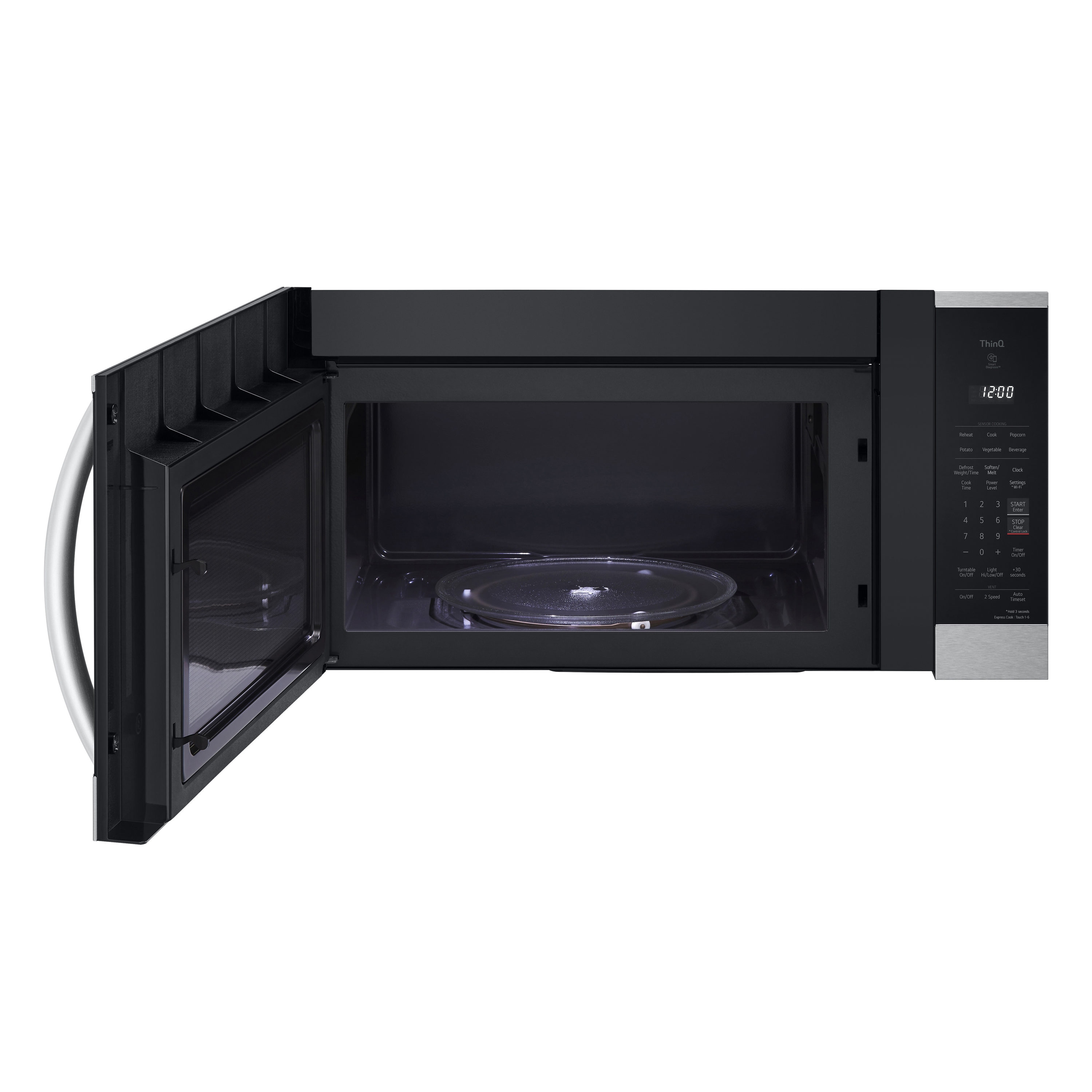 LG 1 8 cu ft 1000 Watt Smart Over the Range Microwave with Sensor Cooking Printproof Stainless Steel
