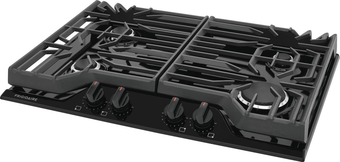 Frigidaire 30-in 4 burners Black Gas Cooktop