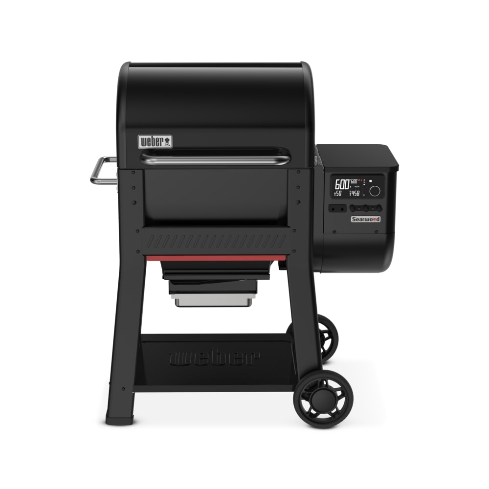 Weber Searwood 600 648-Sq. in Black Pellet Grill with Smart Compatibility
