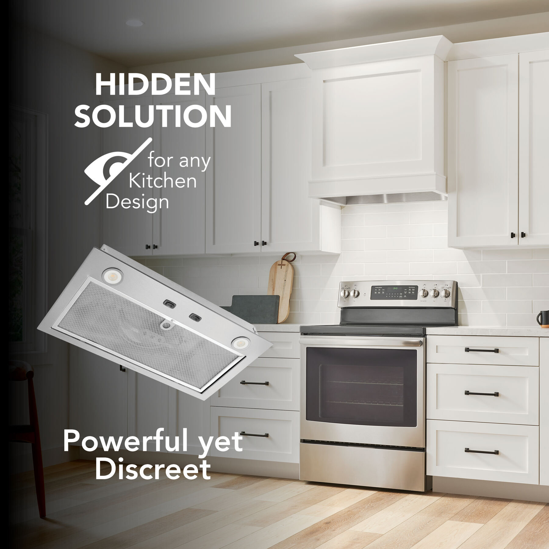 Broan 21 in 300 CFM Convertible Stainless Under Cabinet Range Hoods Insert