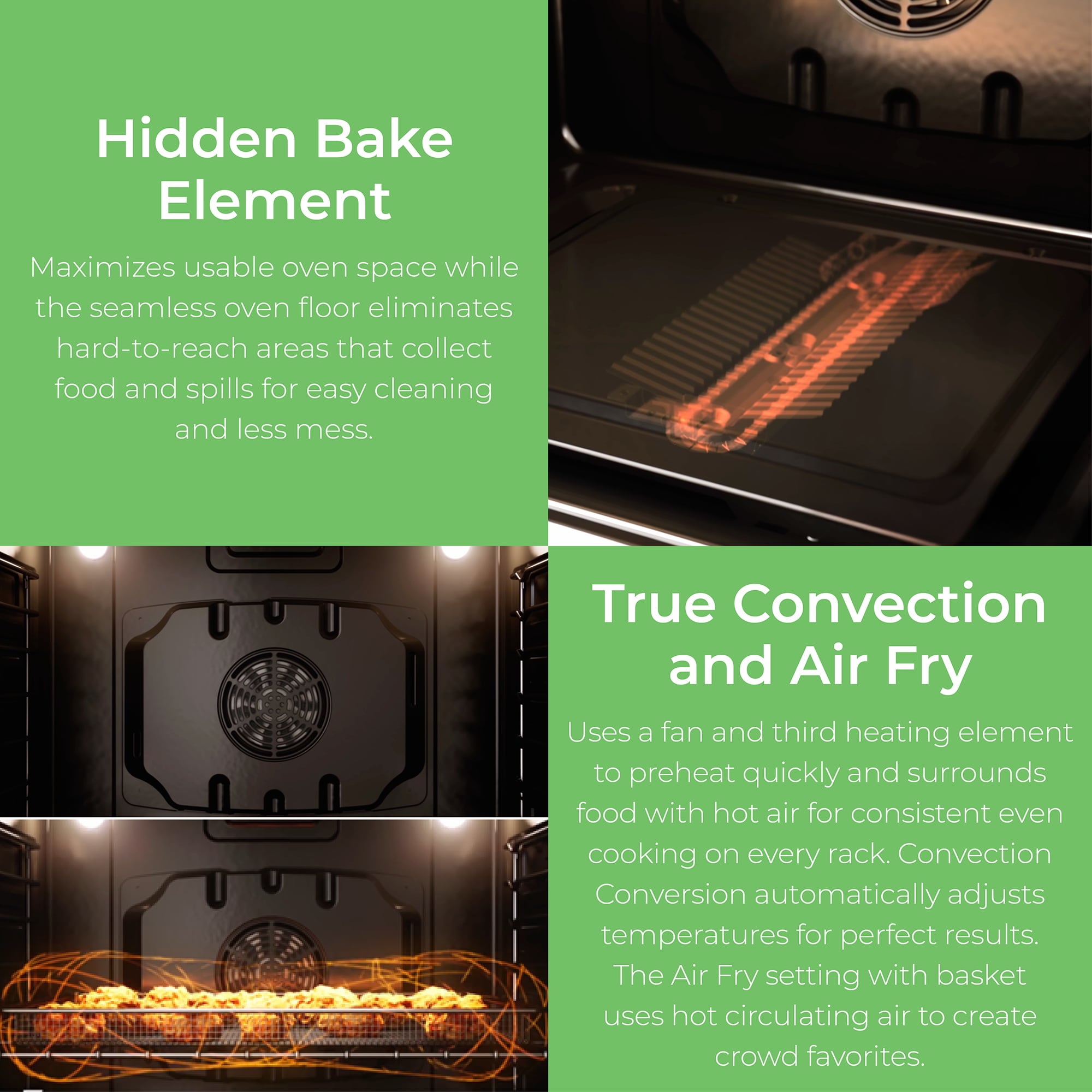 Kenmore 30-in Glass Top 5 burners 5.6-cu ft Convection Oven Freestanding Electric Range with WipeClean Coating ( Stainless Steel )