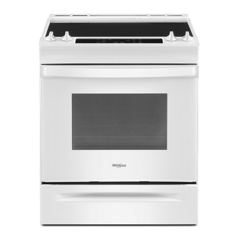 Whirlpool 30-in Glass Top 4 burners 4.8-cu ft Slide-In Electric Range ( White )
