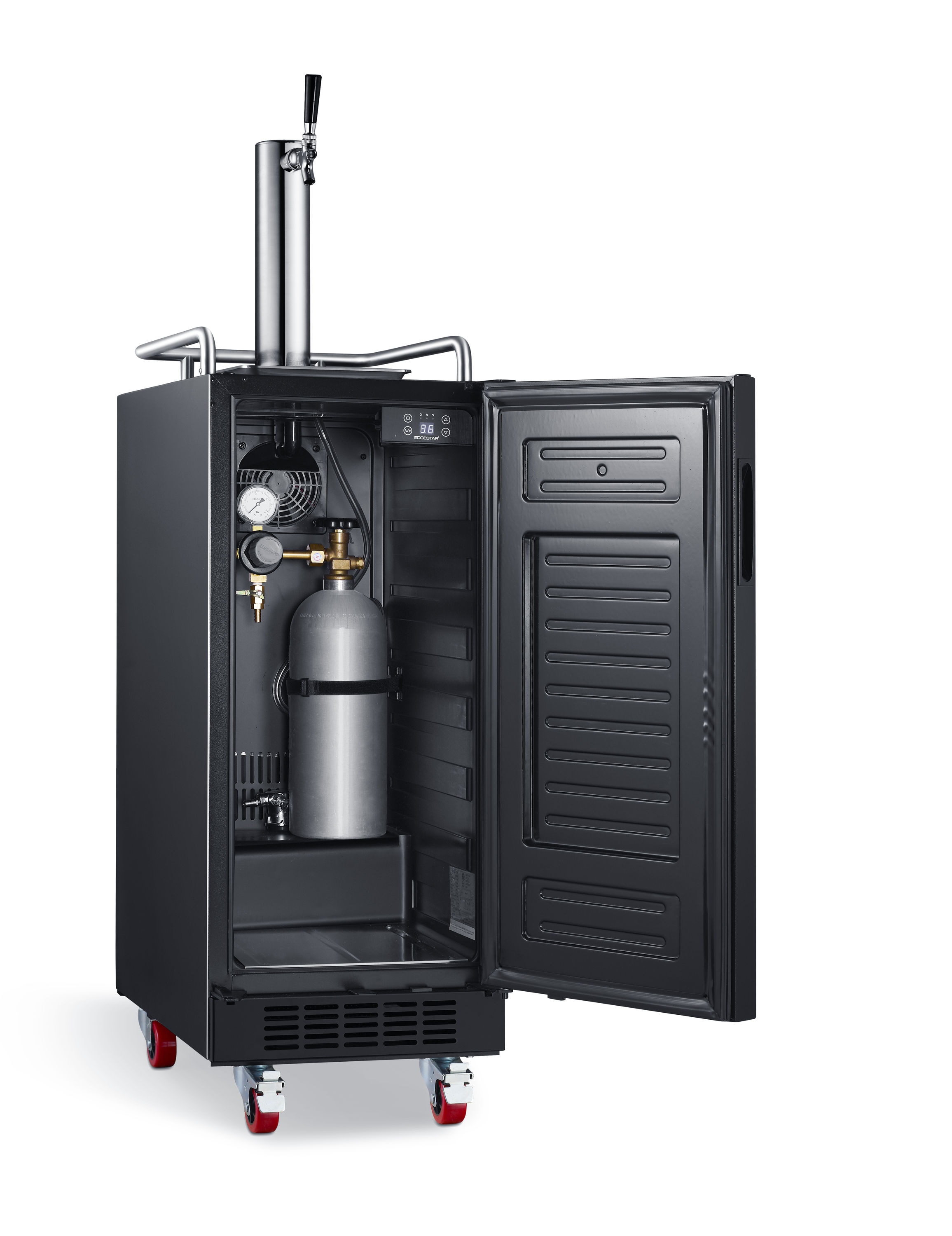 EdgeStar Single tap Quarter-barrel keg Black Manual Built-in/Freestanding Beer kegerator