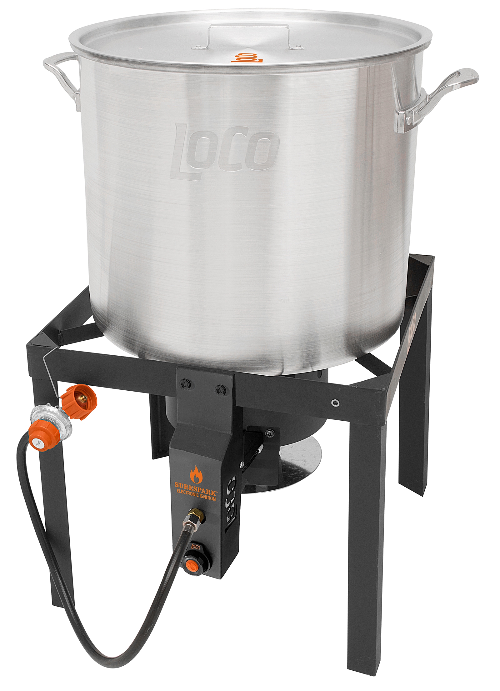 LoCo COOKERS Loco cookers 1 -Burner Propane 20-lb. tank Electronic Stainless steel Jet cooker