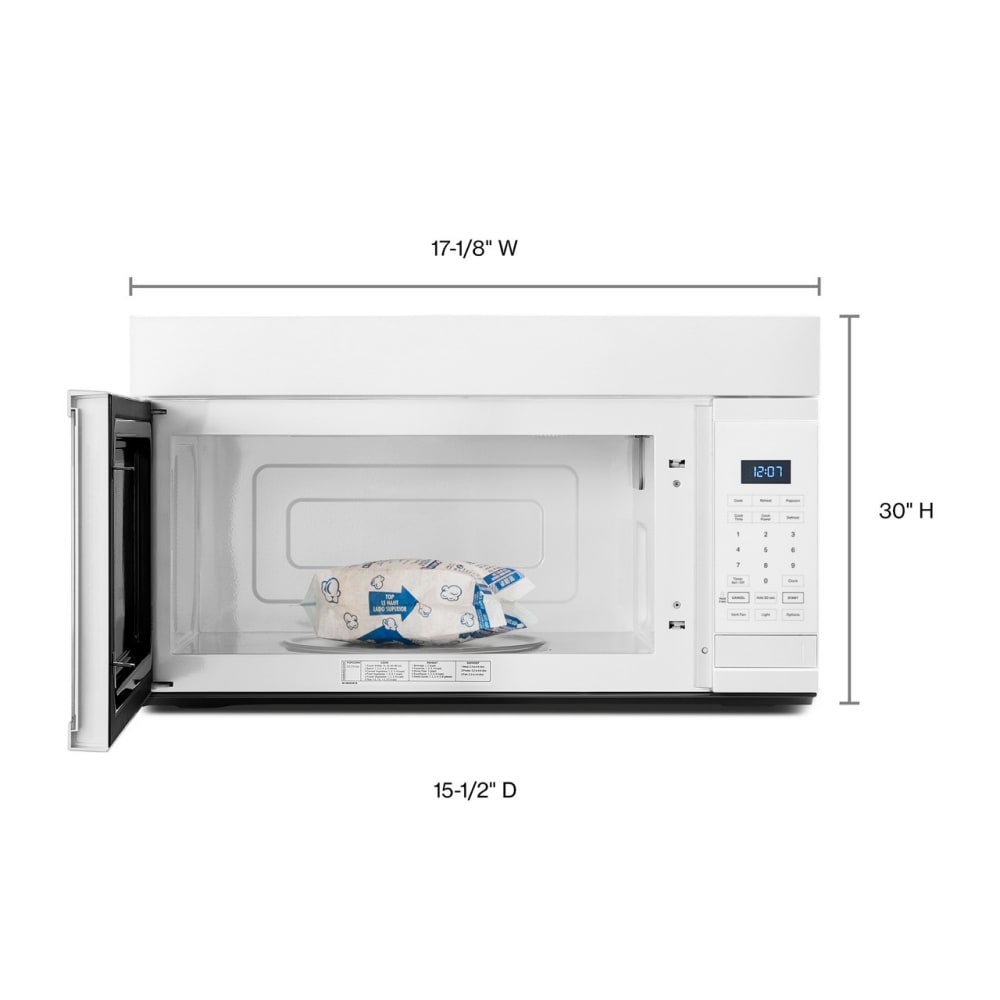 1 7 cu ft Over the Range Microwave Hood Combination White