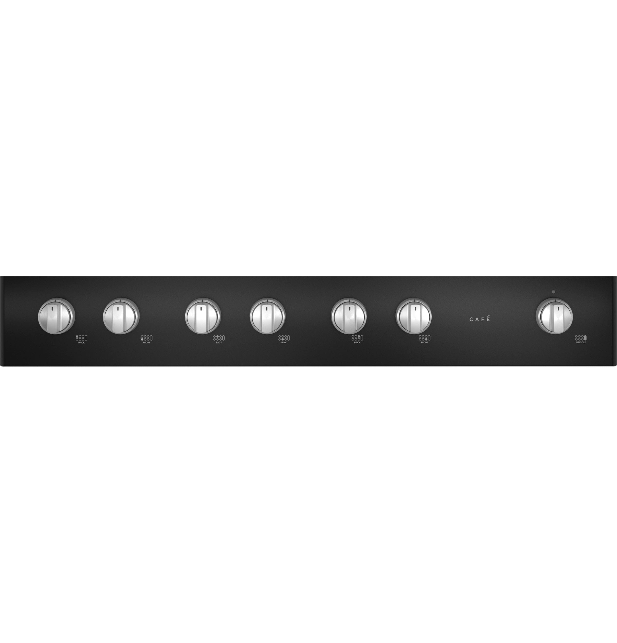 Cafe 48-in 6 burners Black Gas Cooktop (Griddle Included)