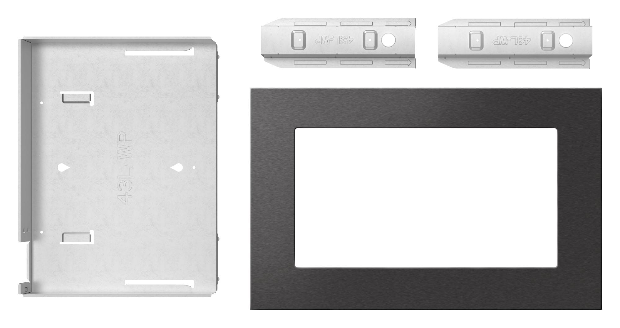 Countertop microwave Trim kit ( Black Stainless Steel with PrintShield Finish )