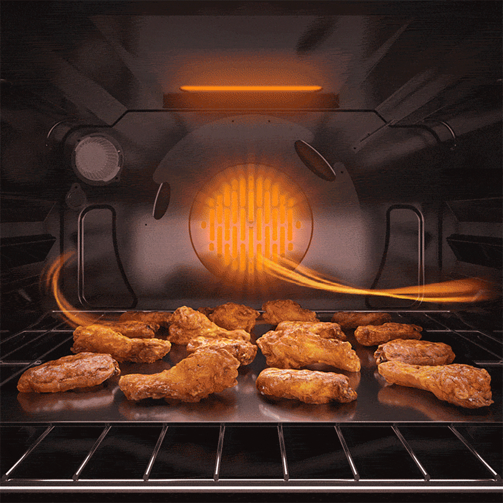 GE 30-in 5 burners 4.3-cu ft / 2.5-cu ft Air Fry Convection Oven Freestanding Double Oven Gas Range ( Stainless Steel )