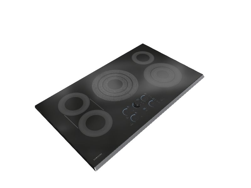 Samsung Premium Plus 36-in 5 burners Smooth Surface (Radiant) Stainless steel Smart Compatible Electric Cooktop