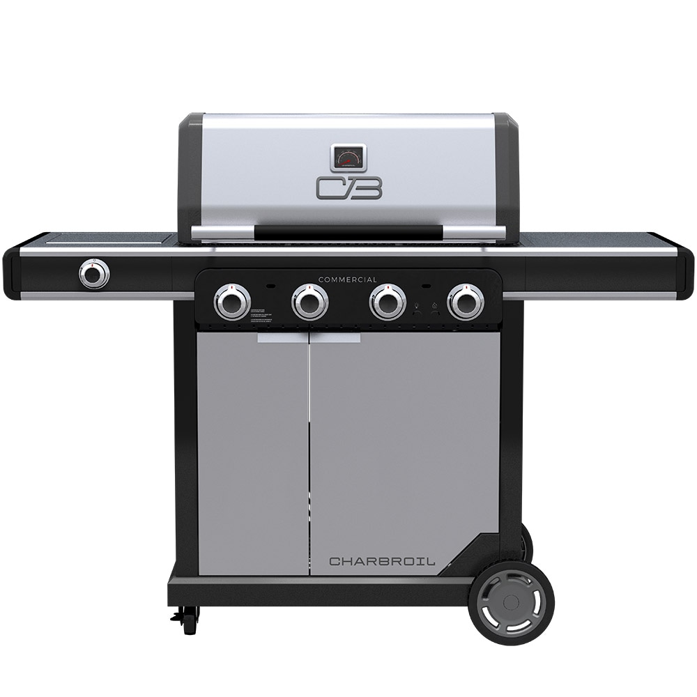 Charbroil Commercial Series Grill and Griddle Combo Stainless Steel 4 -Burner Infrared Liquid Propane and Natural Gas Grill 1 -Side Burner