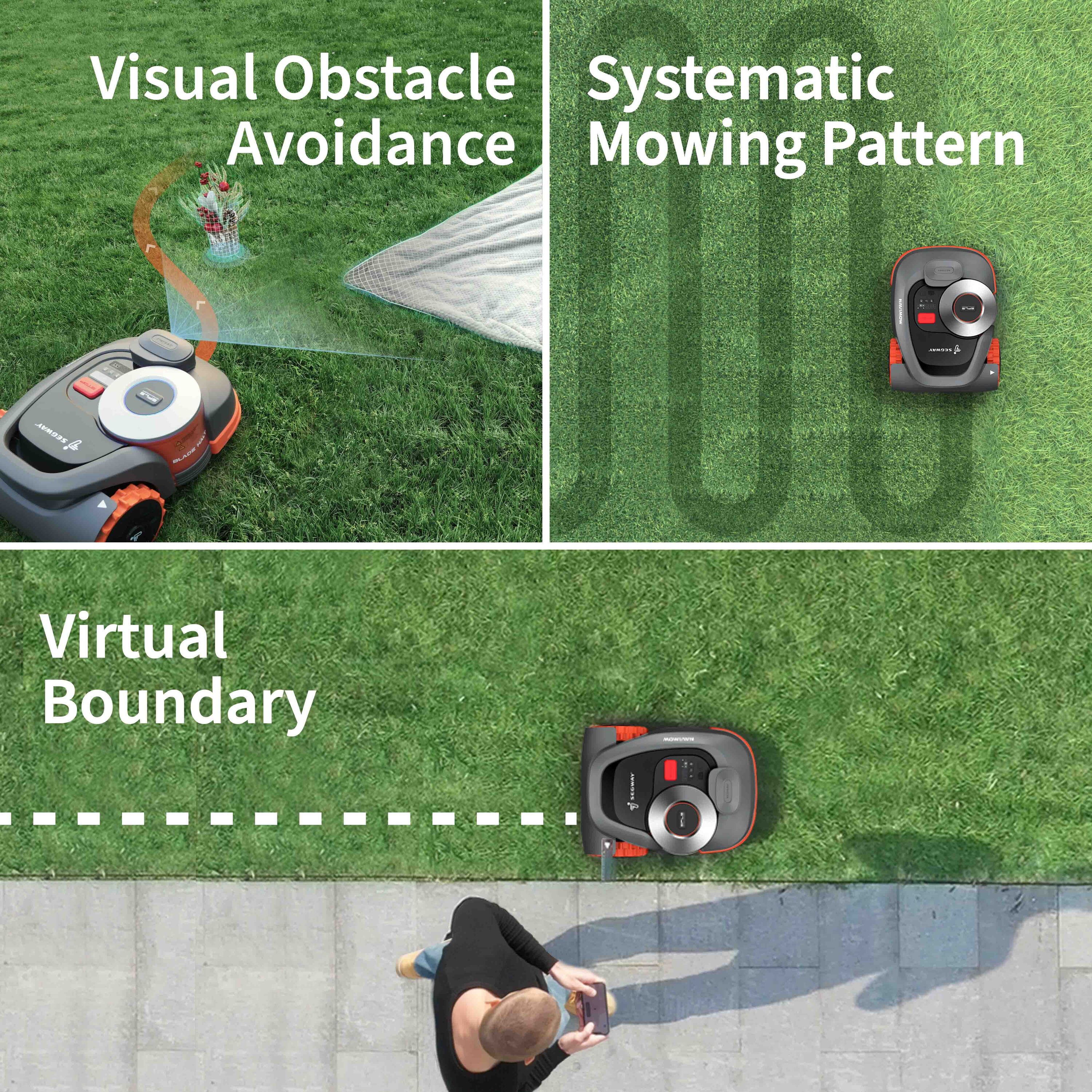 Segway Navimow Robotic Lawn Mower with GPS Assisted Navigation ( Up to 1/4 acre )
