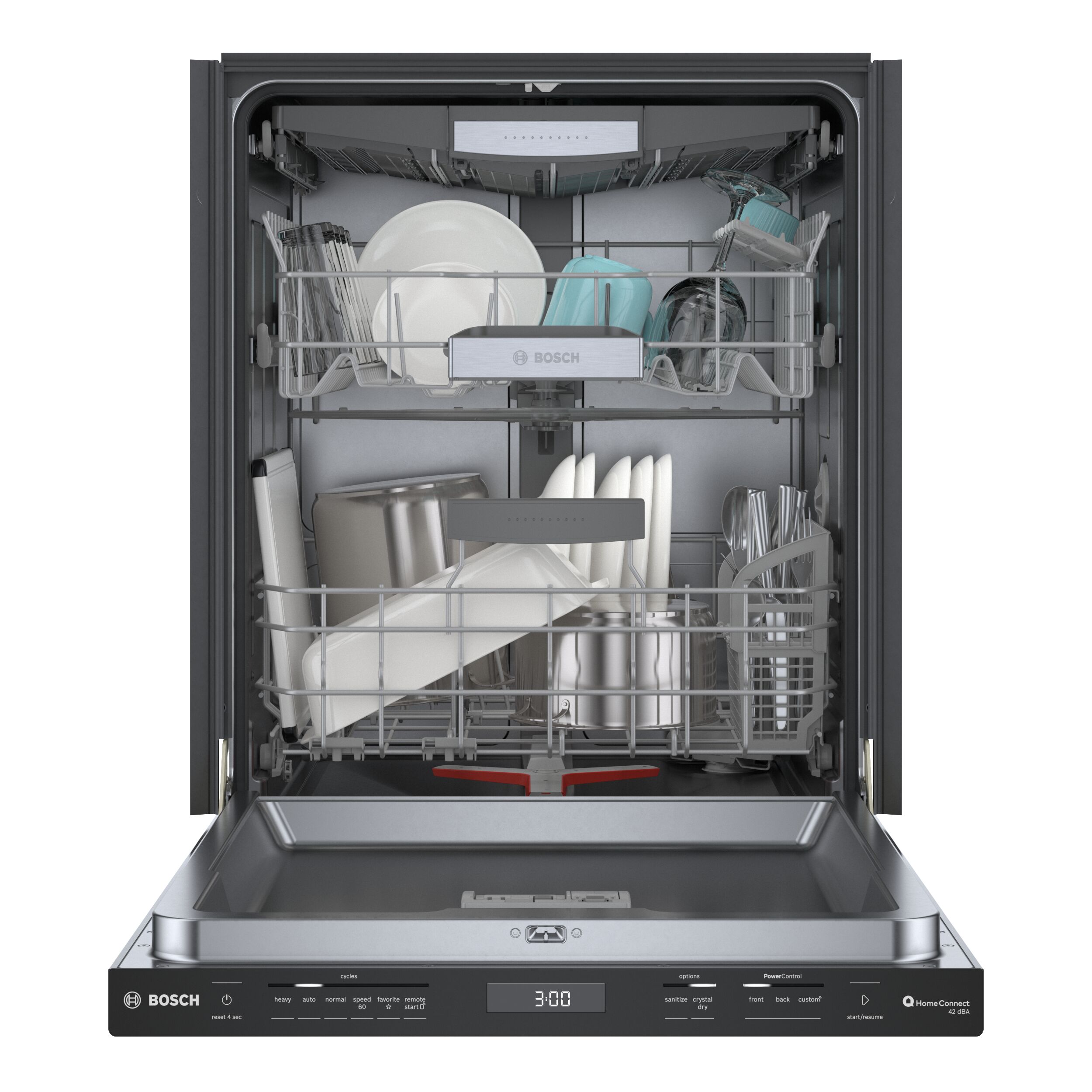 Bosch 800 Series Top Control 24 in Smart Built In Dishwasher Black ENERGY STAR 42 dBA