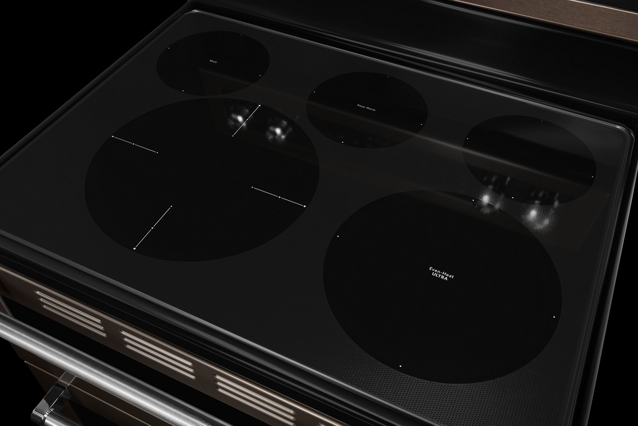 KitchenAid 30-in Glass Top 5 burners 4.2-cu ft / 2.5-cu ft Convection Oven Freestanding Double Oven Electric Range ( Black Stainless with PRINTSHIELD )