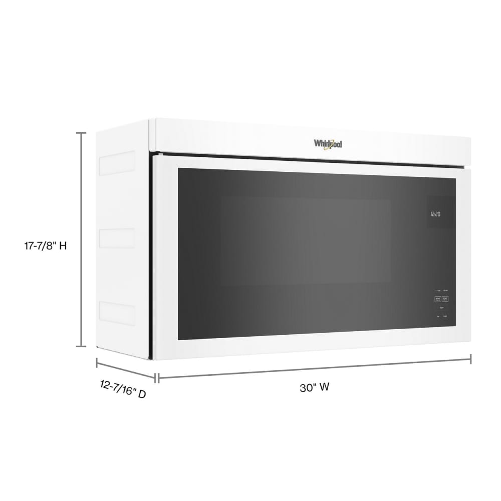 Whirlpool 1 1 cu ft 1000 Watt Over the Range Microwave with Sensor Cooking White