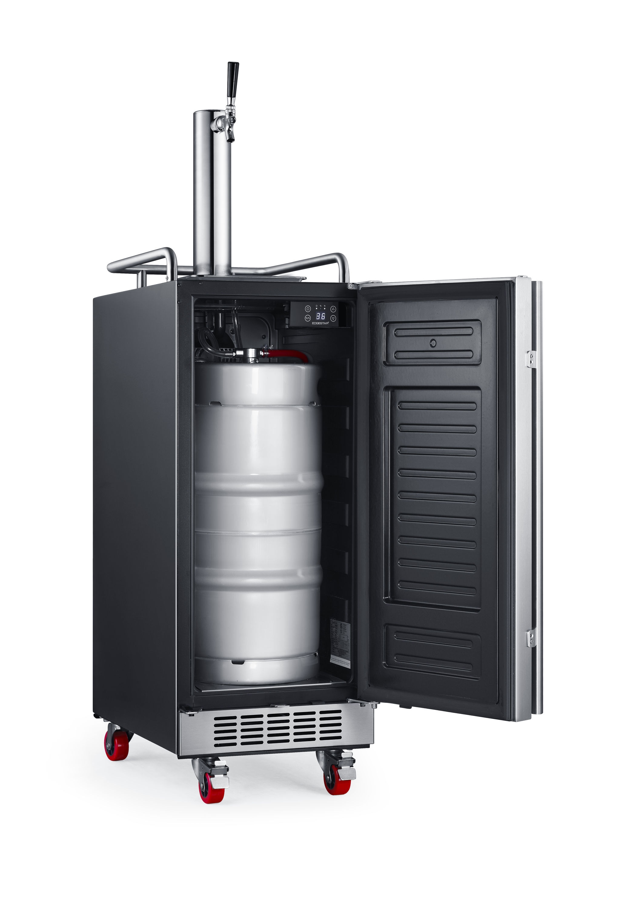 EdgeStar Single tap Quarter-barrel keg Stainless steel Manual Built-in/Freestanding Beer kegerator