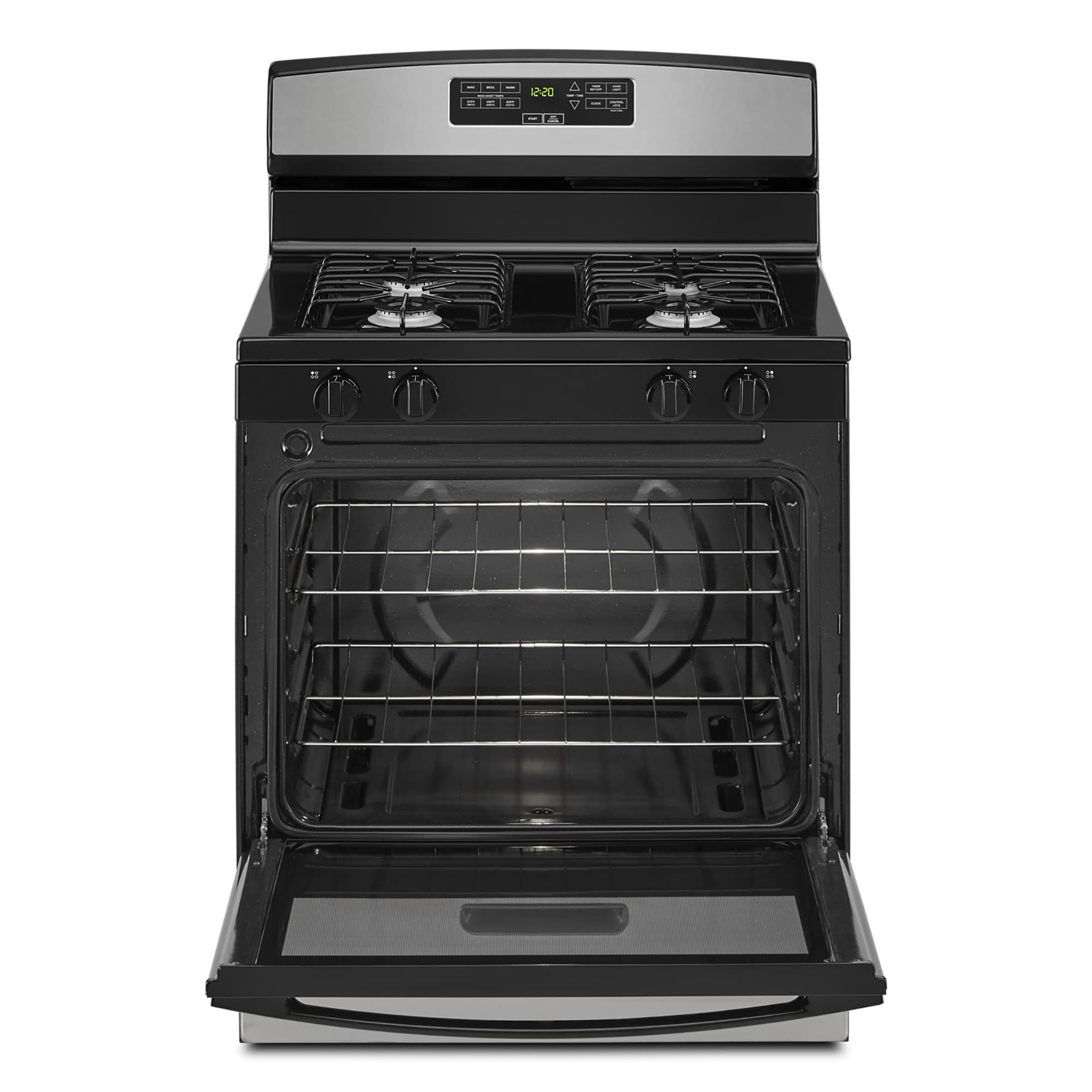 Amana 30-in 4 burners 5.1-cu ft Freestanding Natural Gas Range ( Stainless Steel )