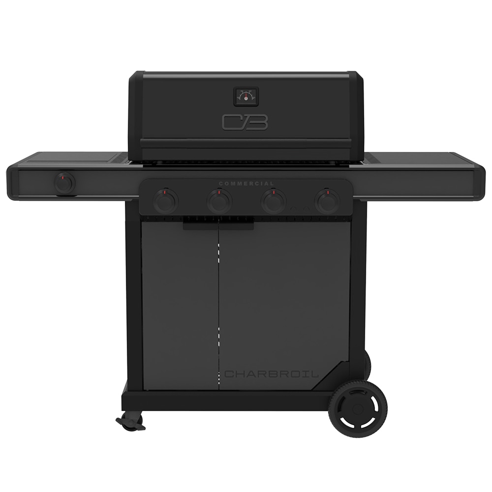Charbroil Commercial Series Grill and Griddle Combo Black 4 -Burner Infrared Liquid Propane and Natural Gas Grill
