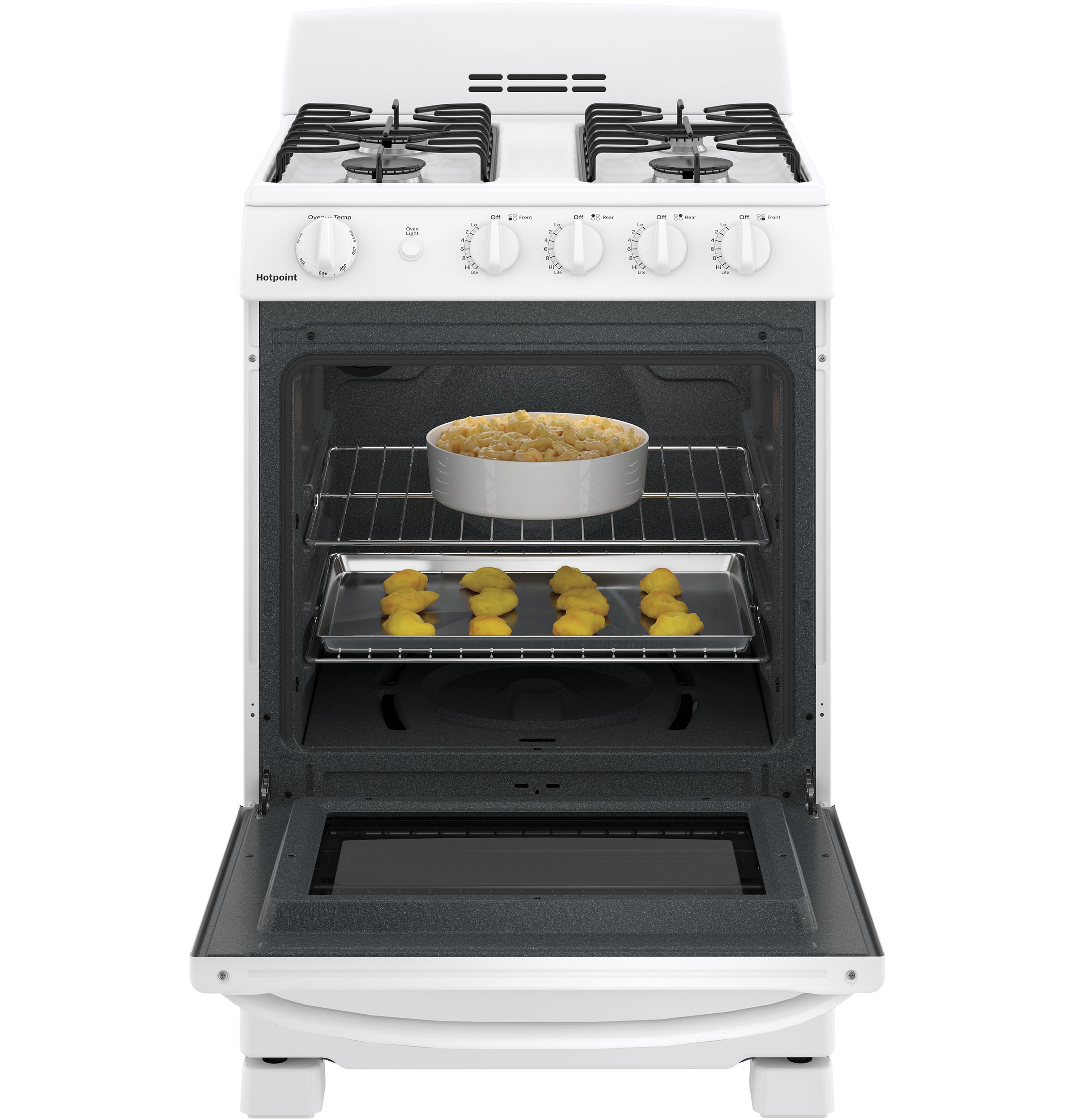 Hotpoint 24-in 4 burners 2.9-cu ft Freestanding Natural Gas Range ( White )