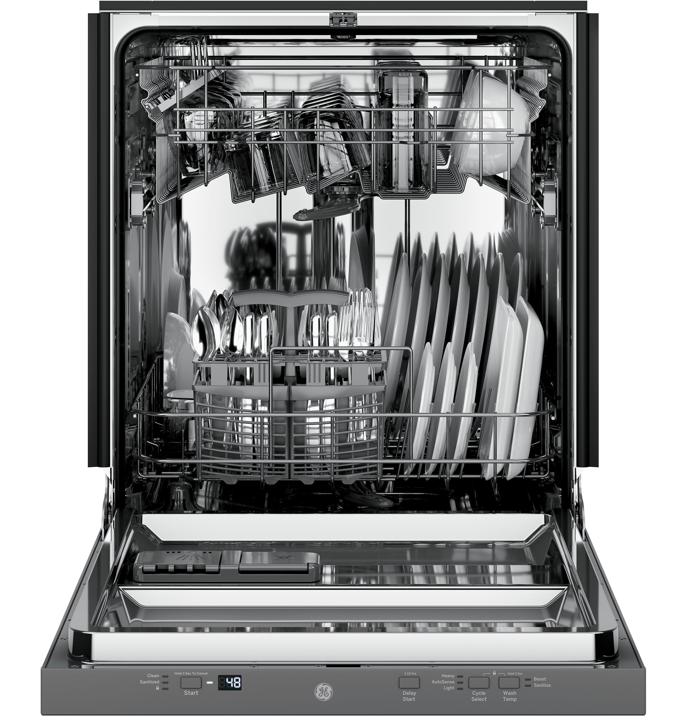 GE GE ADA Compliant Stainless Steel Interior Dishwasher with Sanitize Cycle