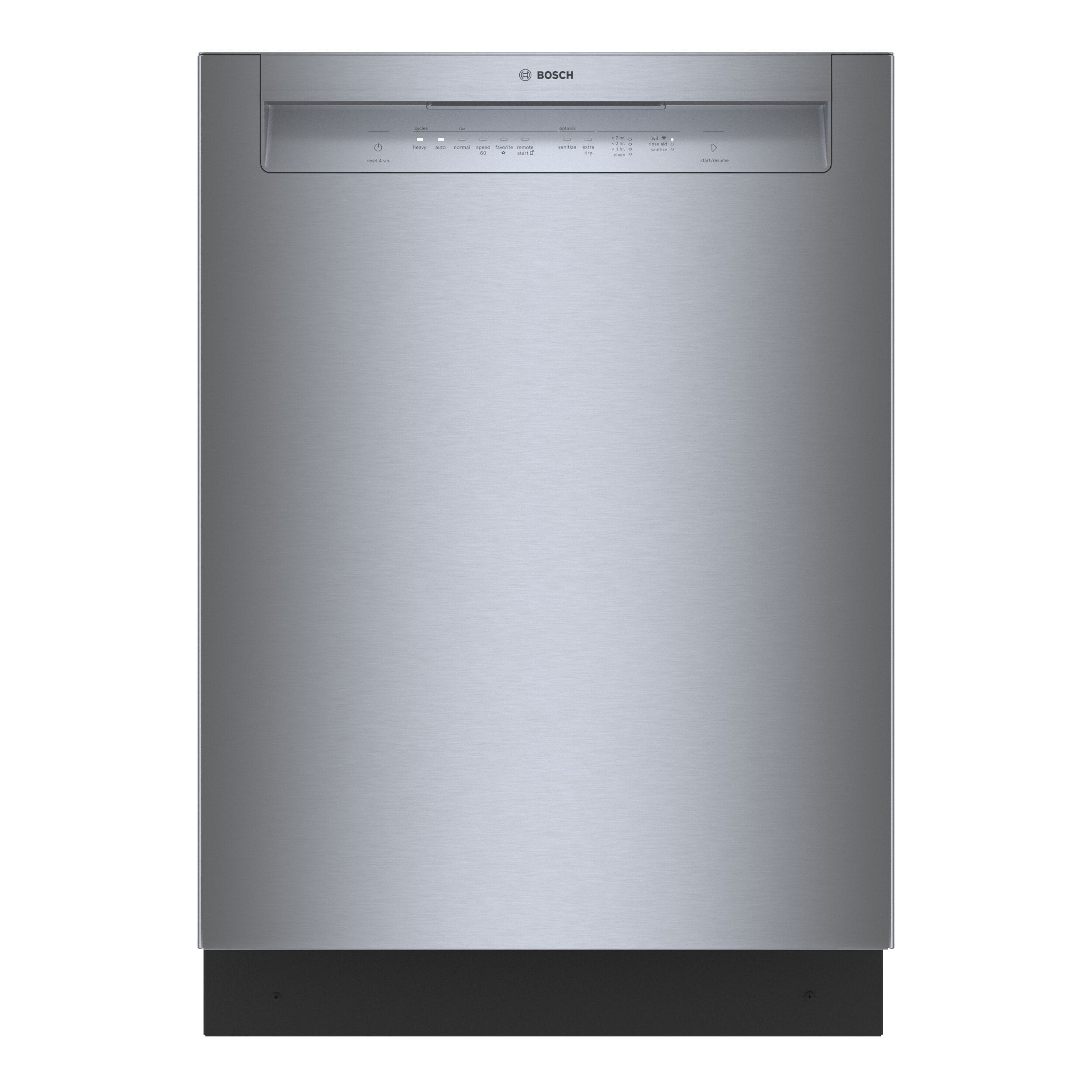 Bosch 100 Series Front Control 24 in Smart Built In Dishwasher Stainless Steel ENERGY STAR 50 dBA