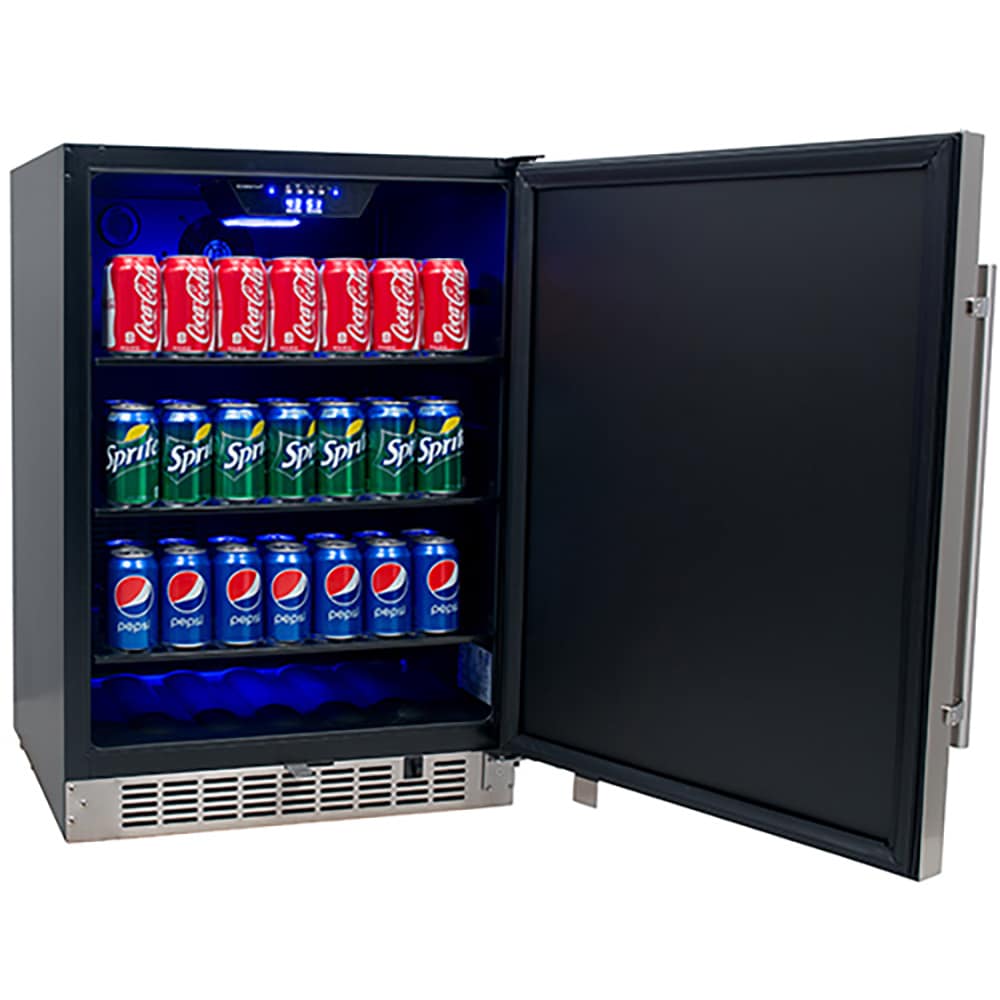 EdgeStar 23.44-in W 142 -Can Capacity Stainless Steel Built-in/Freestanding Indoor Beverage Refrigerator