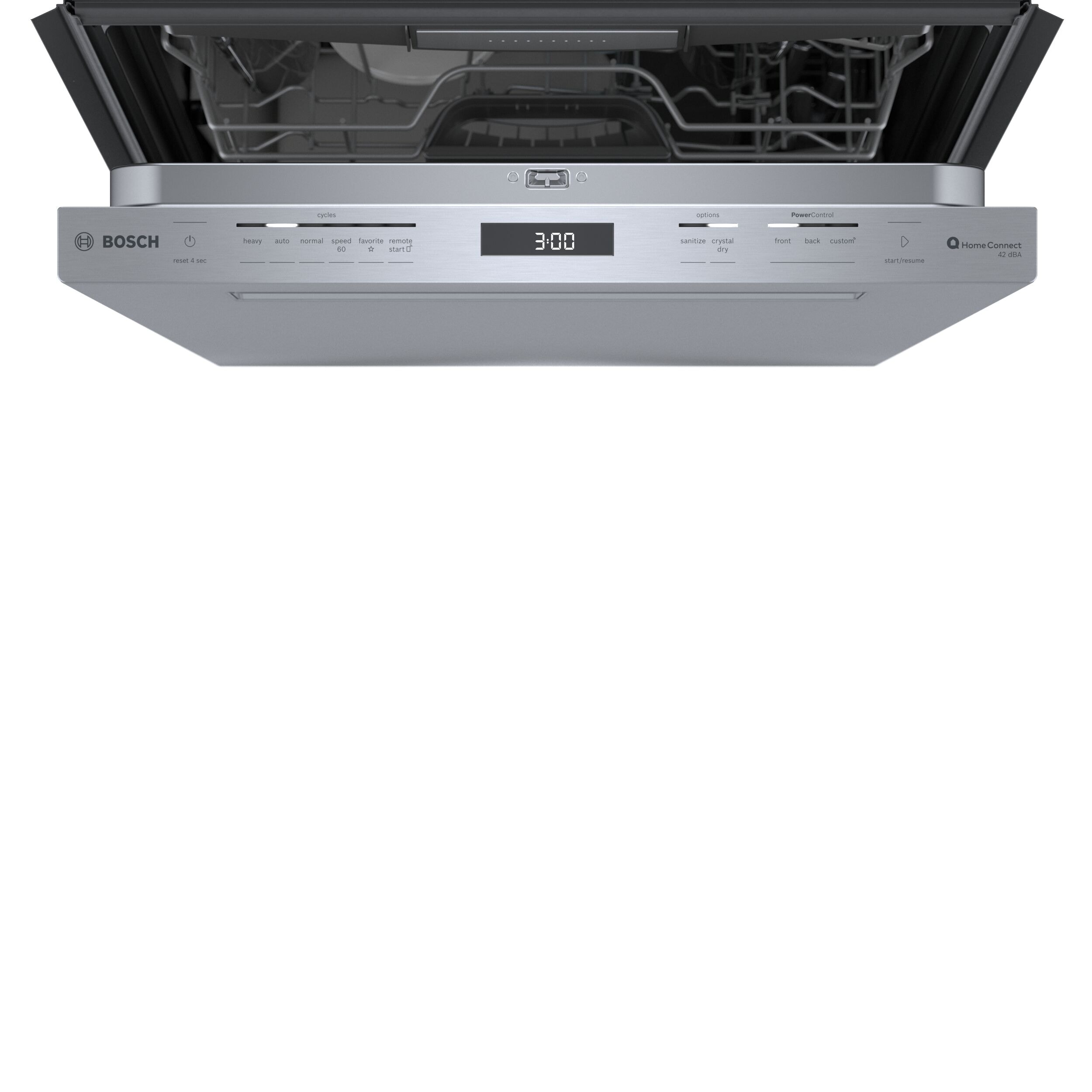 Bosch 800 Series Top Control 24 in Smart Built In Dishwasher Stainless Steel ENERGY STAR 42 dBA