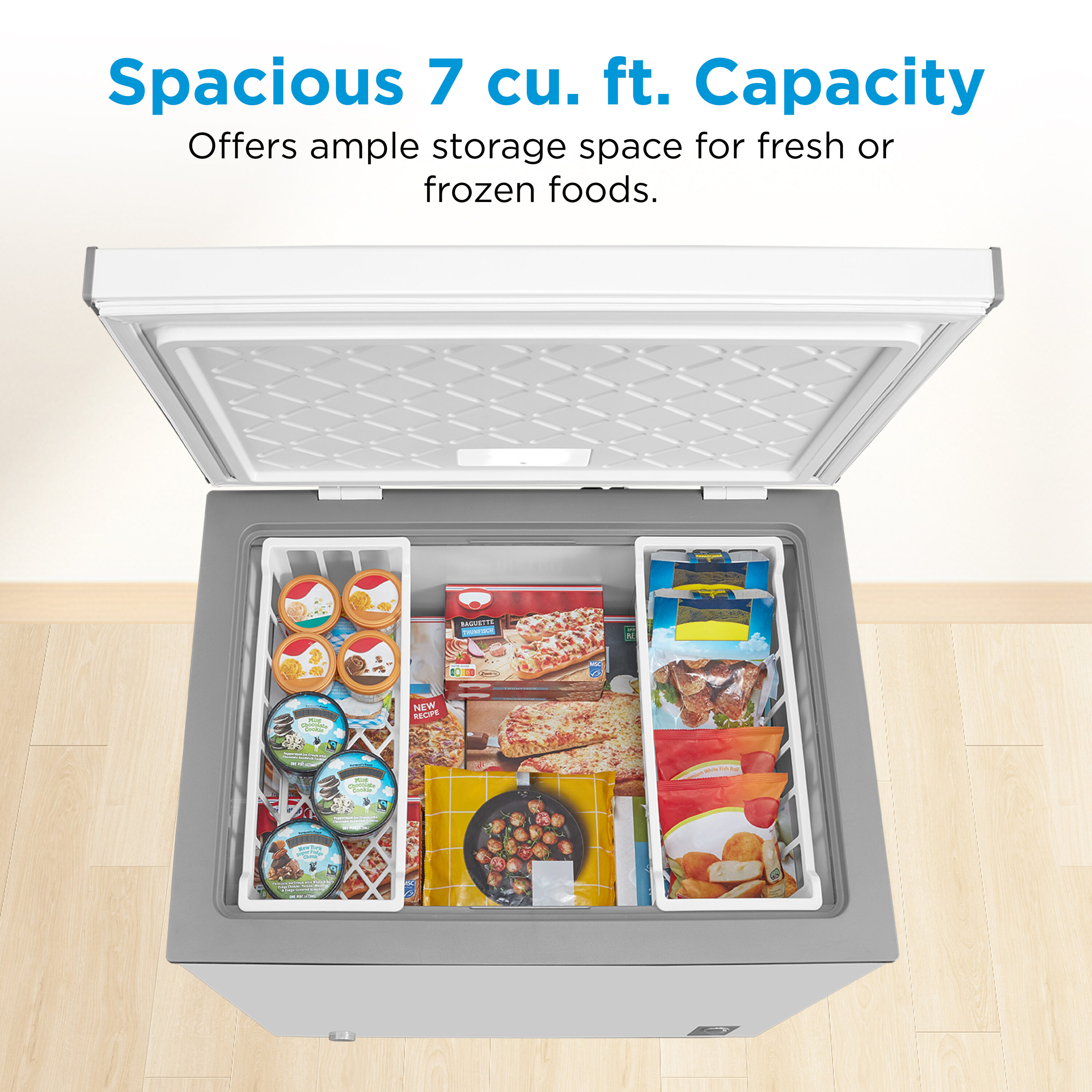 Midea 7 cu ft Convertible Chest Freezer White