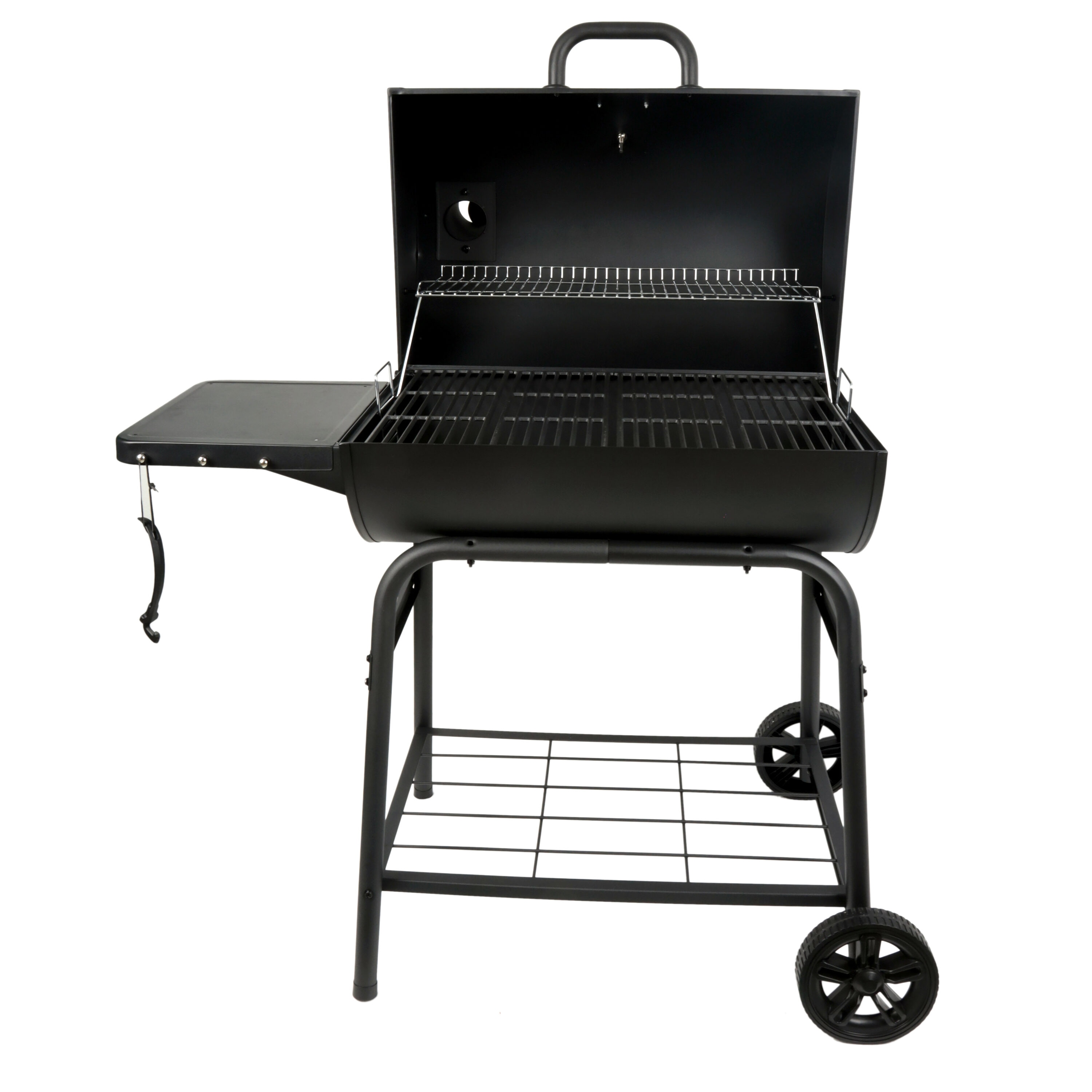 Master Forge 29.05-in W Black Barrel Charcoal Grill