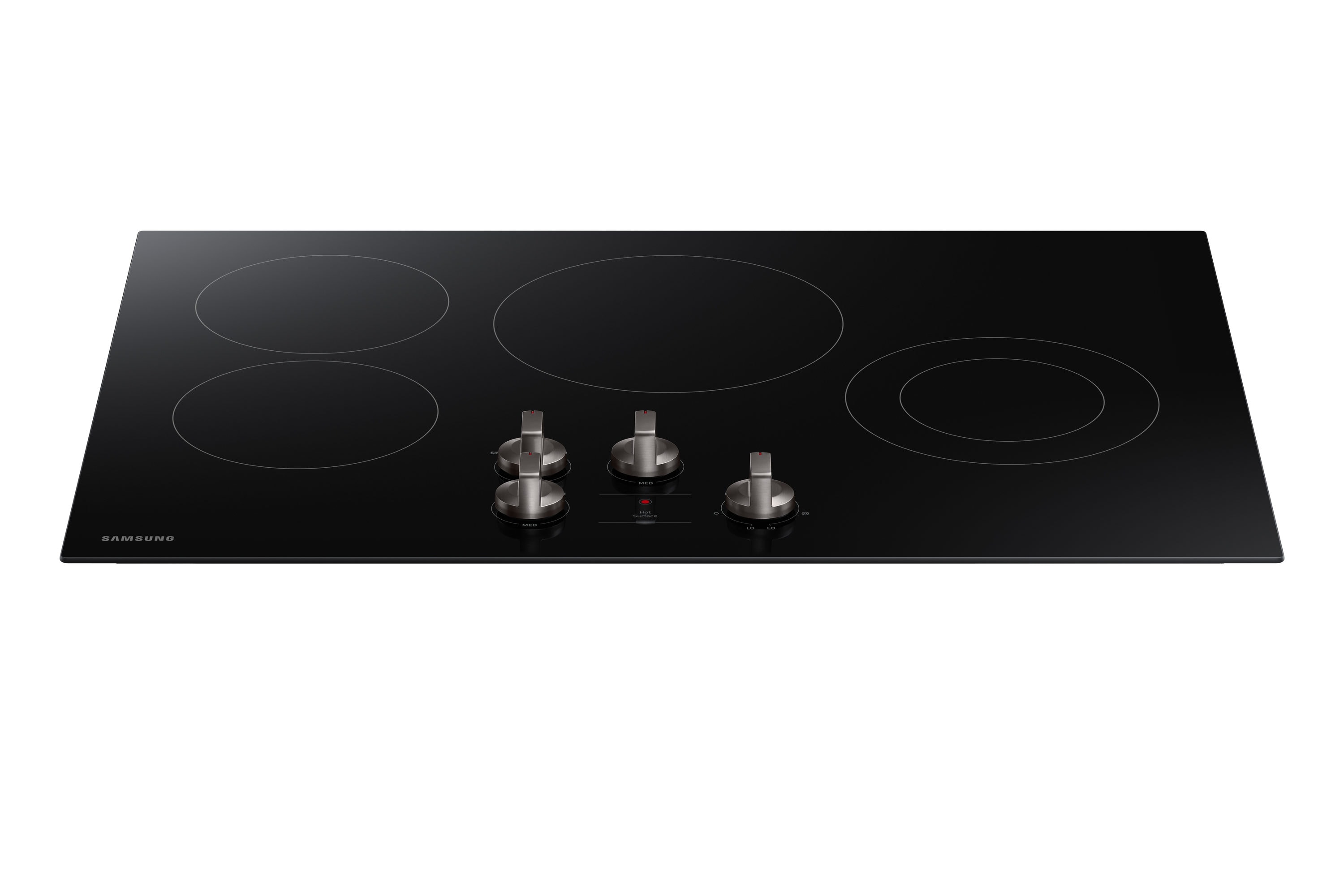 Samsung 30-in 5 burners Smooth Surface (Radiant) Black Electric Cooktop