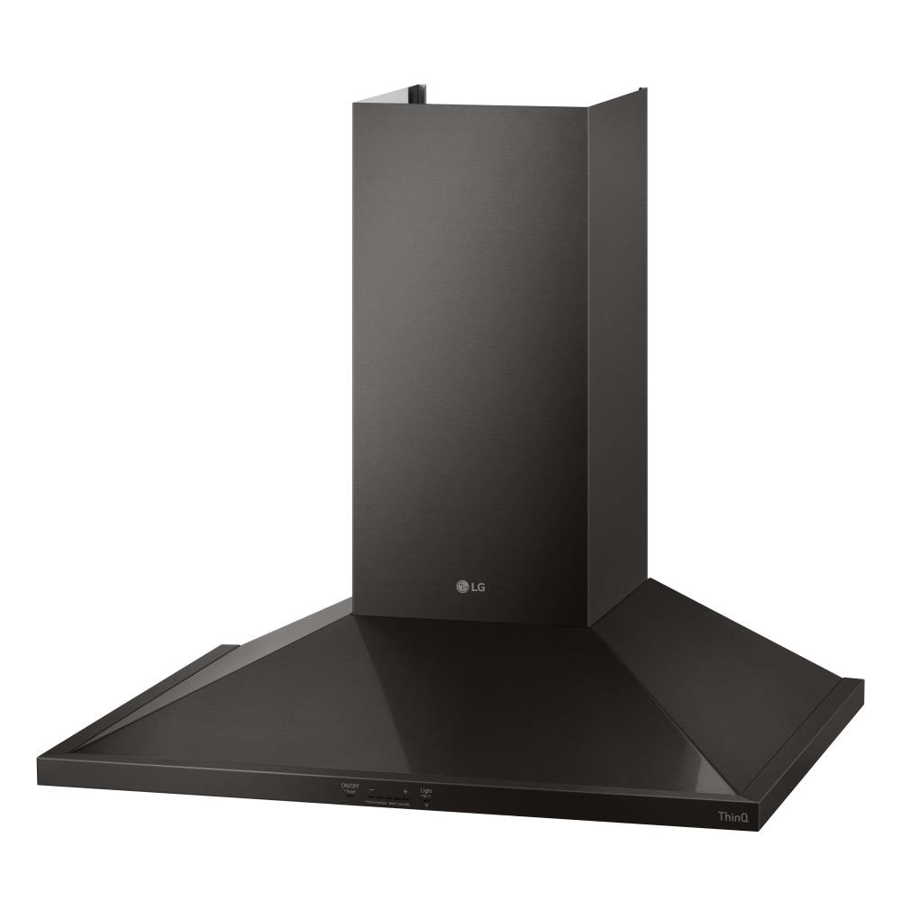 LG Ducted Wall Mounted Range Hood Black Stainless Steel Actual 35 44 in