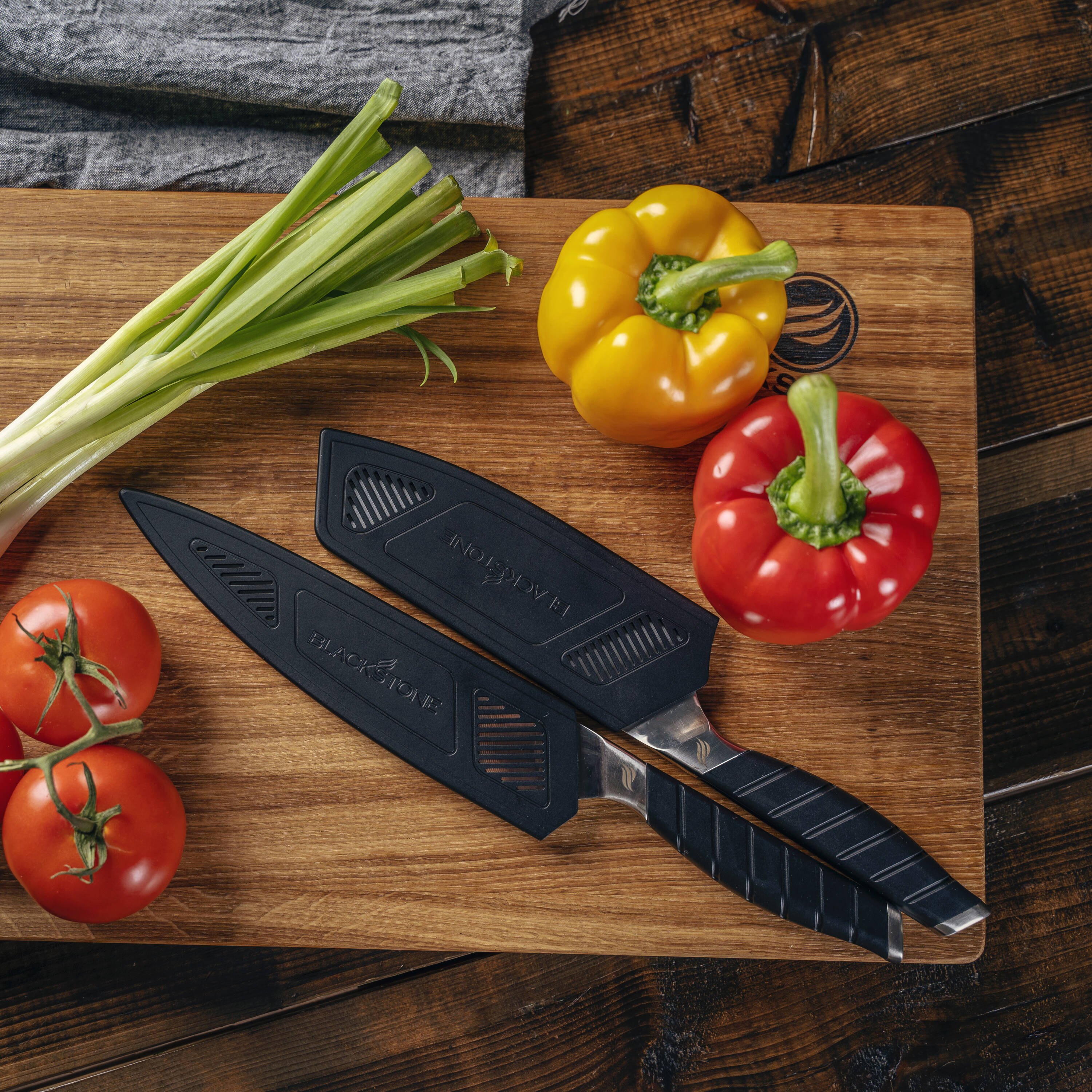 Blackstone Knives with Blade Covers 2 -Piece Stainless steel Tool set