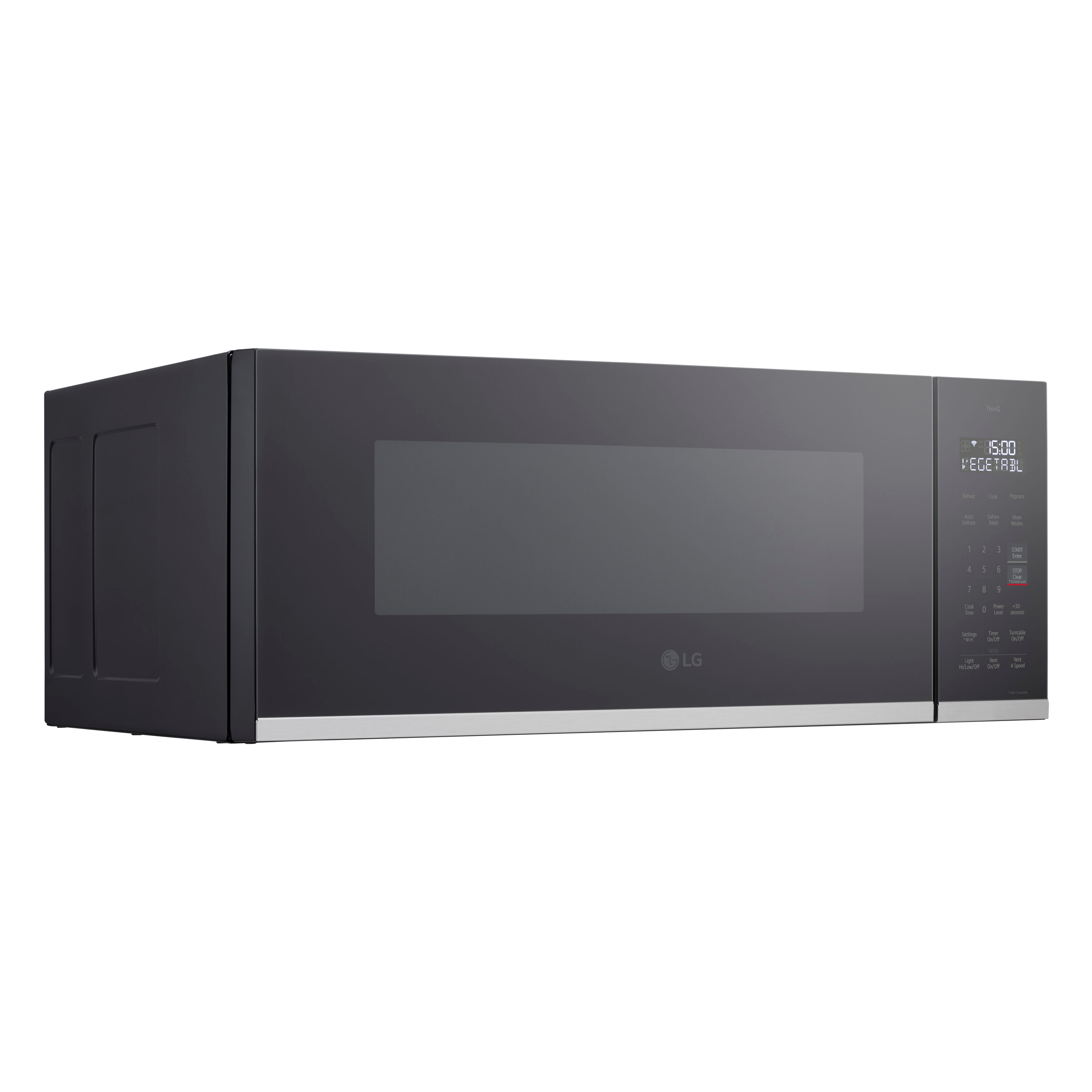 LG 1 3 cu ft 1000 Watt Low Profile 29 88 in Over the Range Microwave with Sensor Cooking Printproof Stainless Steel